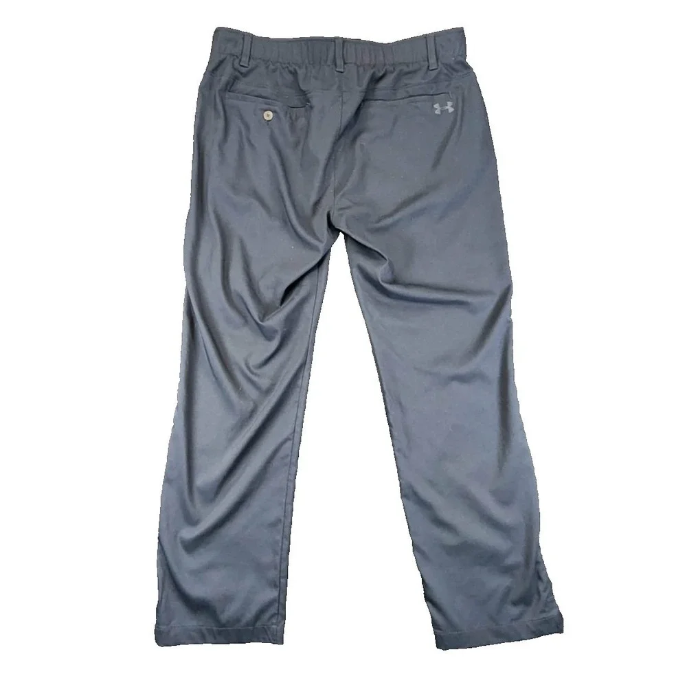 Under Armour Pants Mens‎ 36/30 Black Performance Golf Herringbone Chino Trousers